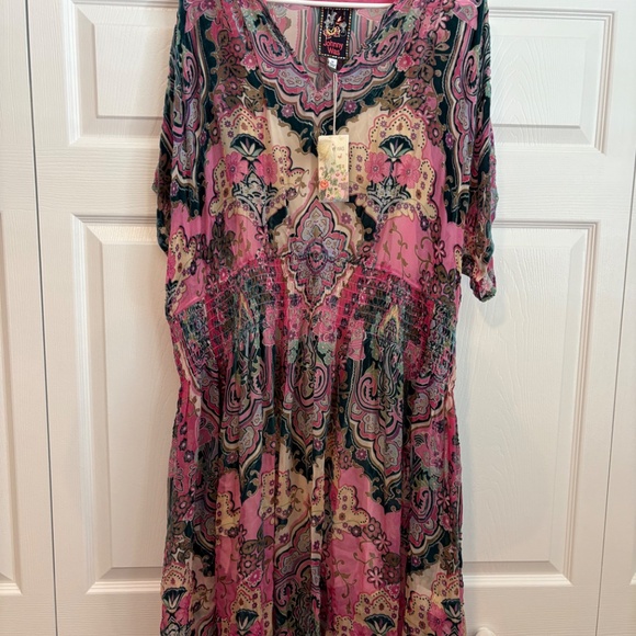 Johnny Was THIA BURNOUT DRESS, 2X - Picture 2 of 7